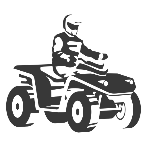 ATV Fahrer schwarz PNG-Design