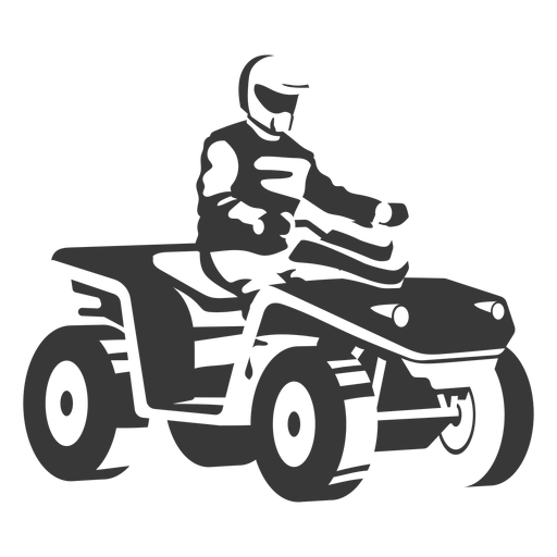 Atv rider black PNG Design