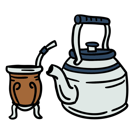 Argentinian mate hand drawn PNG Design