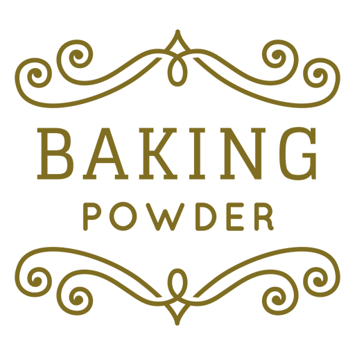 Baking powder swirls label PNG Design
