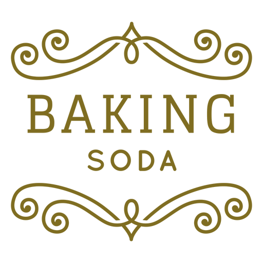 Baking soda swirls label