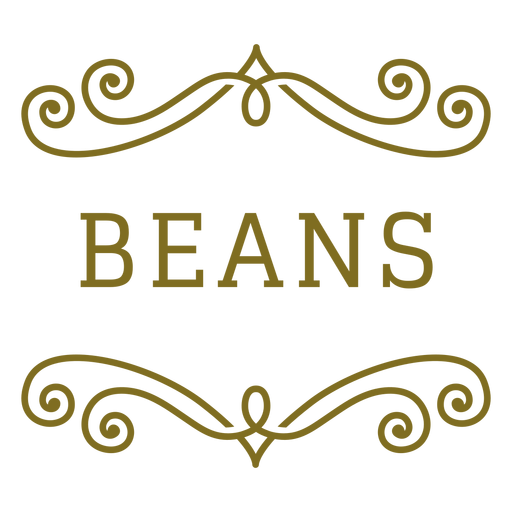 Beans swirls label