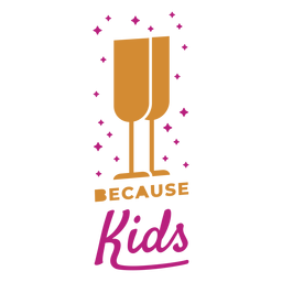 Porque etiqueta de vino para niños Diseño PNG