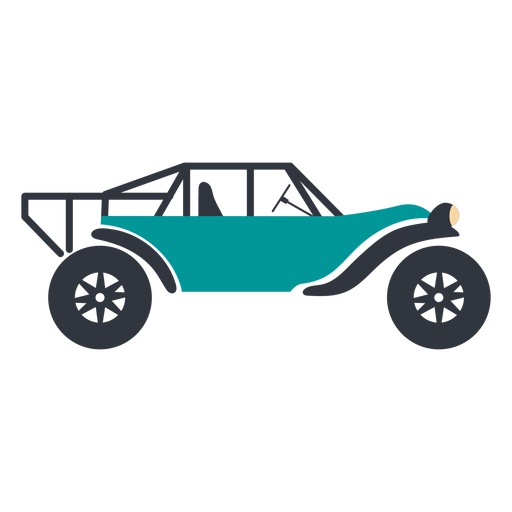 Buggy de rally azul plano Diseño PNG