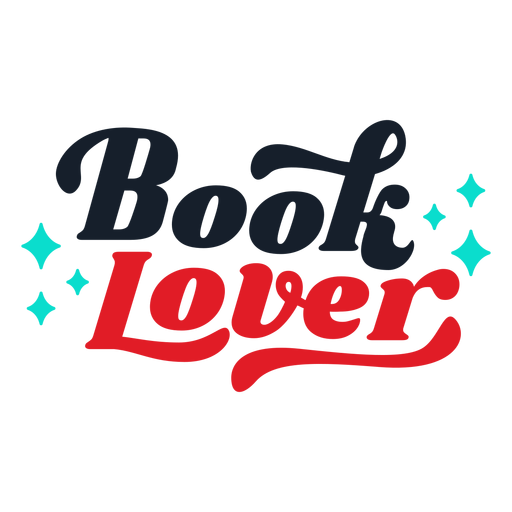 Book lover lettering PNG Design