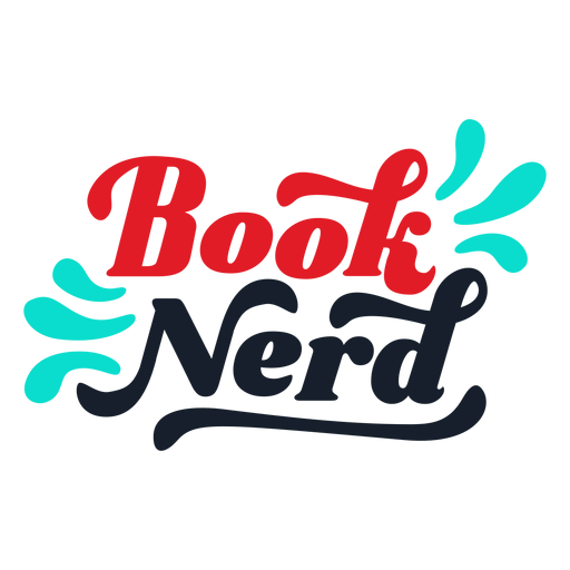 Book nerd lettering