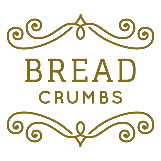 Bread crumbs swirls label PNG Design