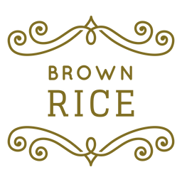 Brown rice swirls label PNG Design Transparent PNG