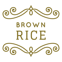 Rótulo de redemoinhos de arroz integral Desenho PNG