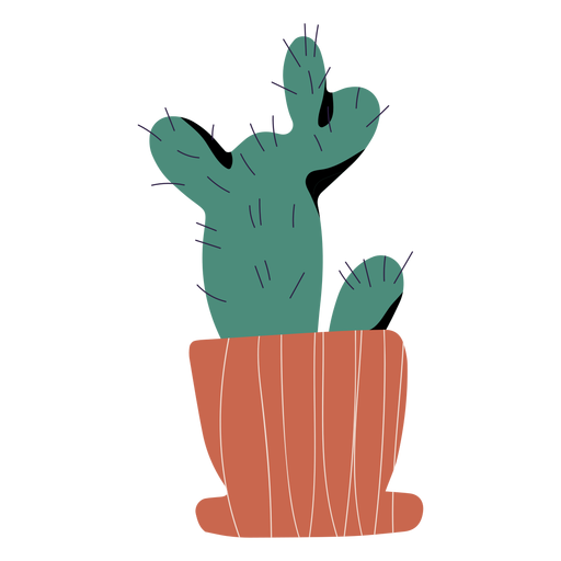 Cactus in pot illustration PNG Design