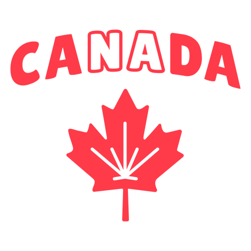 Kanada-Zeichen mit Ahornblatt-Abzeichen PNG-Design
