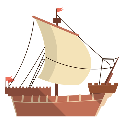 Caravel ship illustration