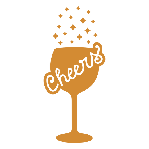 Rótulo de vinho Cheers Desenho PNG