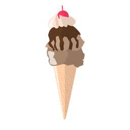 Red Ice Cream Cone Flat Transparent Png Svg Vector File