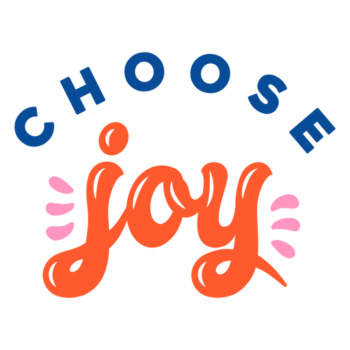Escolha letras de alegria Desenho PNG