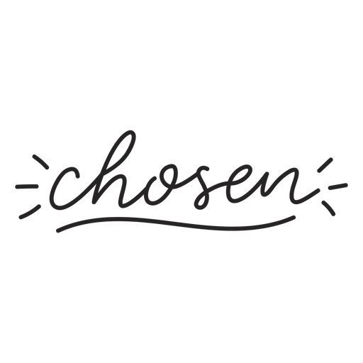 Chosen cursive lettering PNG Design