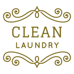 Clean laundry swirls label PNG Design Transparent PNG