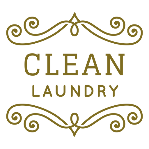 Clean laundry swirls label