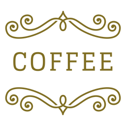 Coffee swirls label PNG Design Transparent PNG