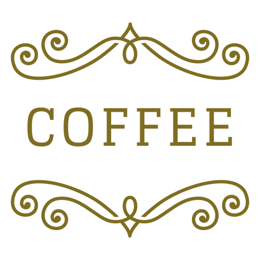Kaffee wirbelt Etikett PNG-Design