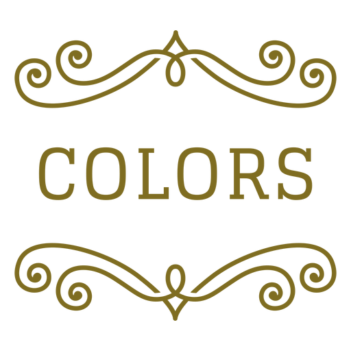 Colors swirls label PNG Design