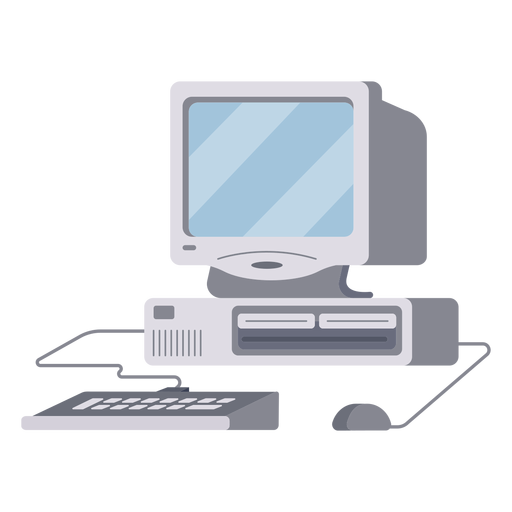 Computer setup illustration PNG Design