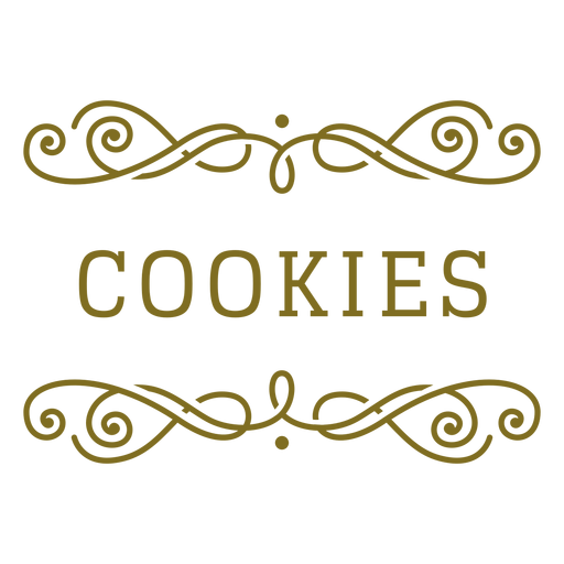 Etiqueta de redemoinhos de cookies Desenho PNG