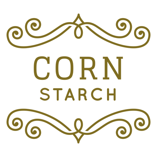 Corn starch swirls label