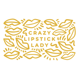 Crazy lipstick lady pattern PNG Design