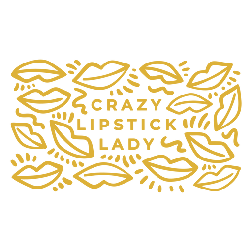 Crazy lipstick lady pattern