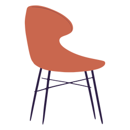 Ilustración de silla curva Diseño PNG