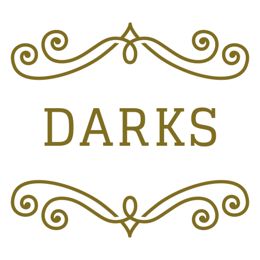 Etiqueta de remolinos de Darks Diseño PNG