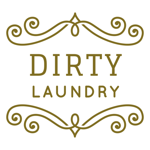 Dirty laundry swirls label