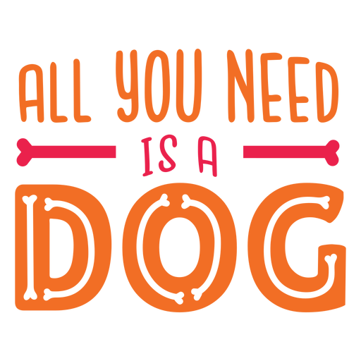 Dog love quote lettering PNG Design