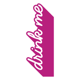 Drink me wine label PNG Design