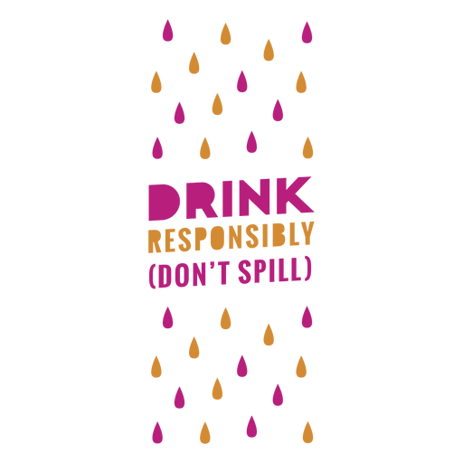 Drink responsibly wine label - Transparent PNG & SVG vector file