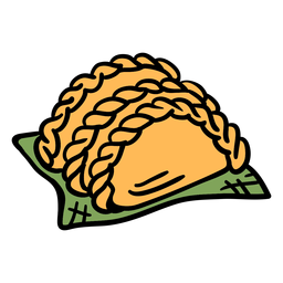 Dibujado a mano plato de empanadas Diseño PNG
