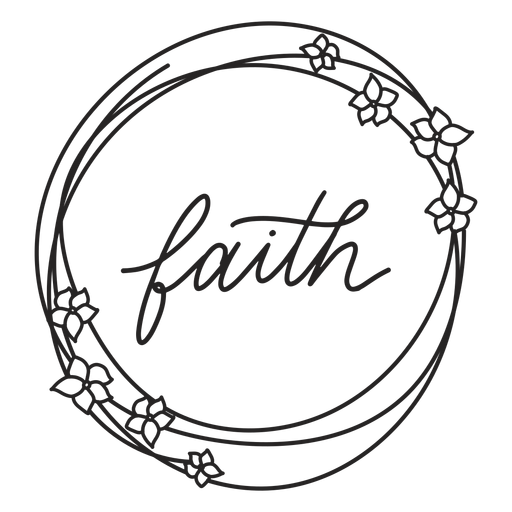 Faith floral lettering