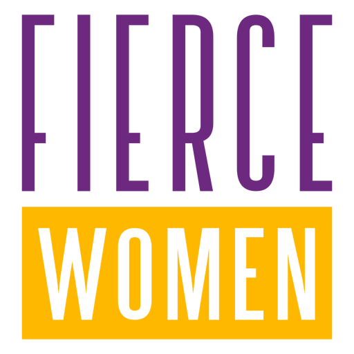 Fierce women stretched lettering PNG Design