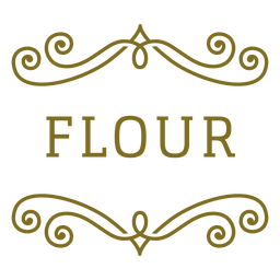 Flour swirls label PNG Design