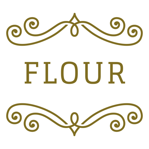 Flour swirls label