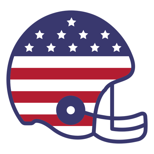 Football Helm USA Flagge flach PNG-Design