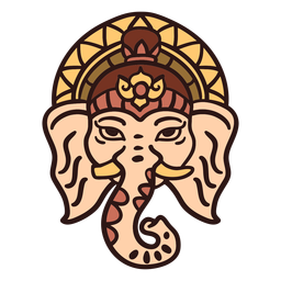 Ilustração hindu da cabeça de Ganesha Desenho PNG