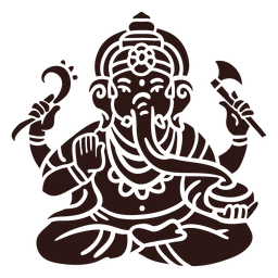 Ganesha deus hindu negro Desenho PNG