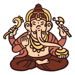 Ilustração de deus hindu Ganesha Desenho PNG