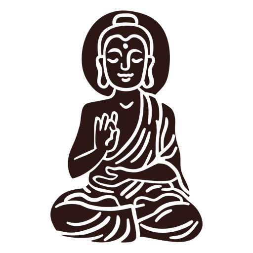 Gautama Buddha schwarz PNG-Design