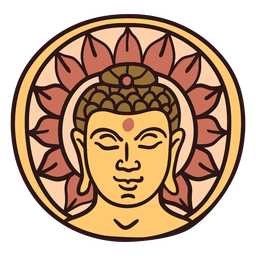 Gautama Buddha Kopfillustration PNG-Design