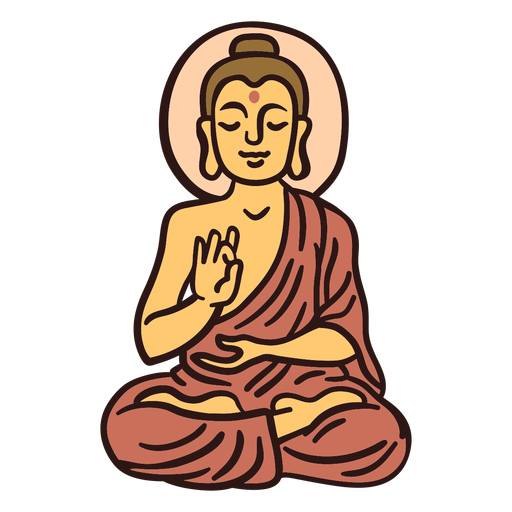 Gautama Buddha Illustration PNG-Design