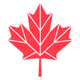 Geometric Maple Leaf Flat PNG & SVG Design For T-Shirts