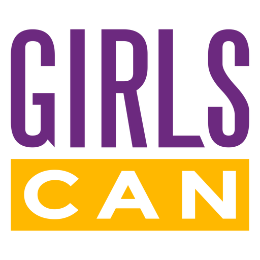 Girls can lettering PNG Design